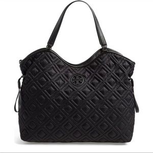 Authentic Tory Burch Quilted Black Diaper Bag